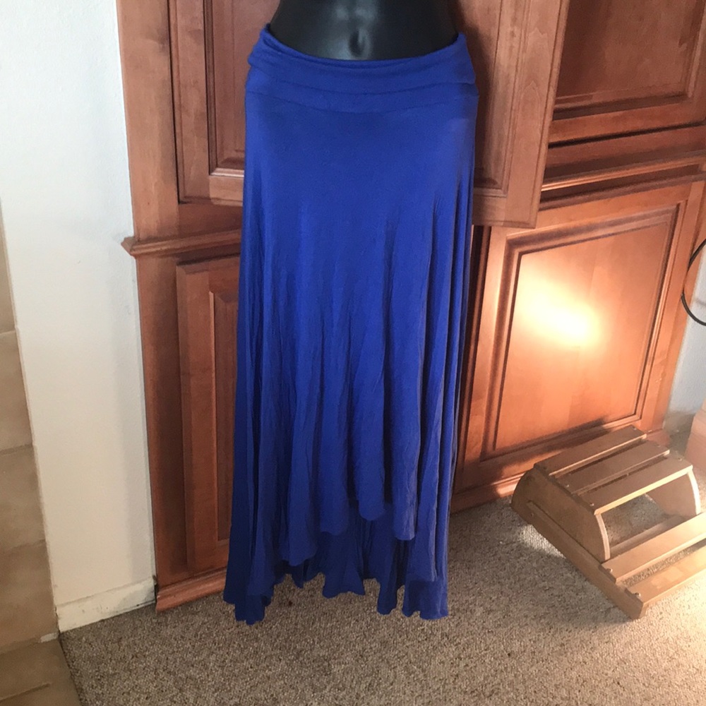 Popular Basic Blue Long Skirt